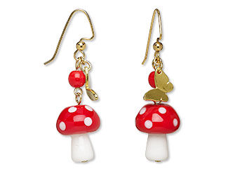 Earrings with Lampworked Glass Beads