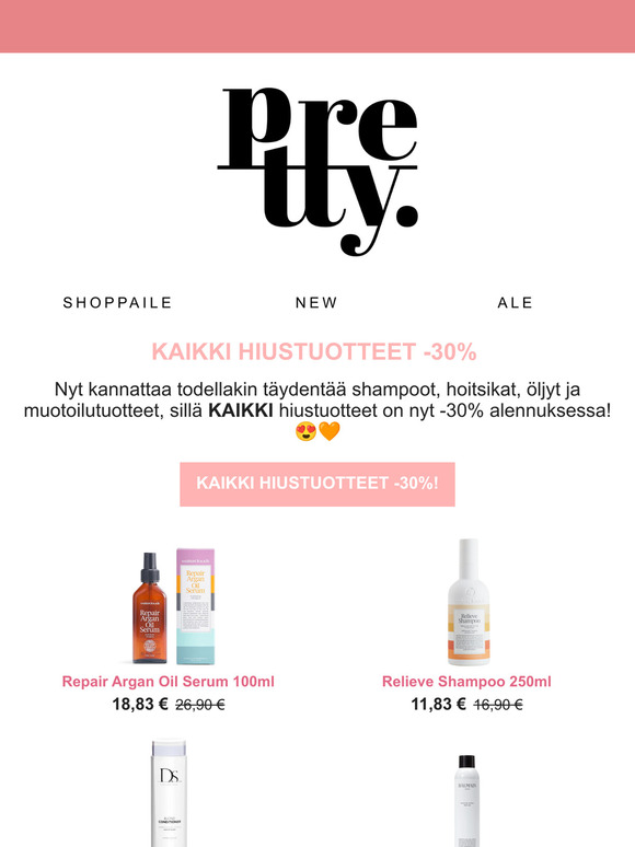 KAIKKI HIUSTUOTTEET -30% 🔥