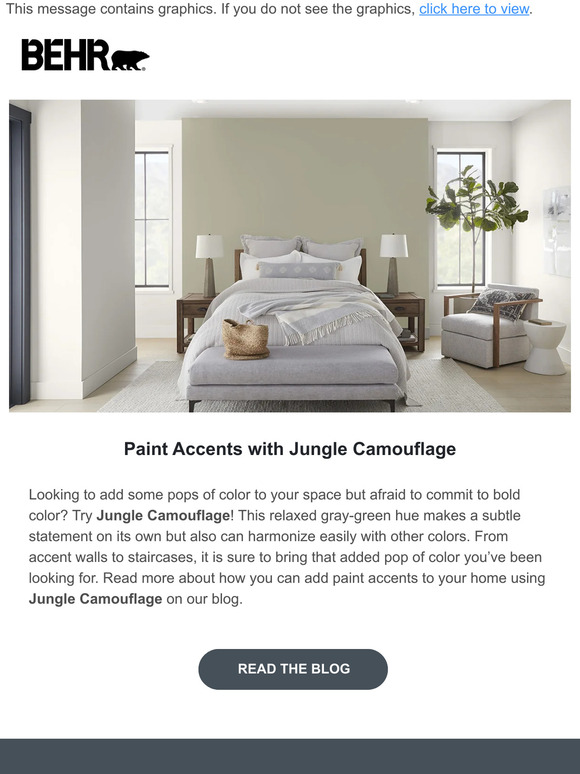 Behr Add Unexpected Color with Jungle Camouflage Milled
