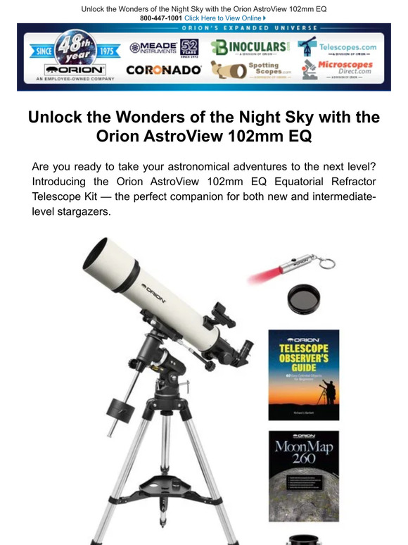 Unlock the Wonders of the Night Sky with the Orion AstroView 102mm EQ