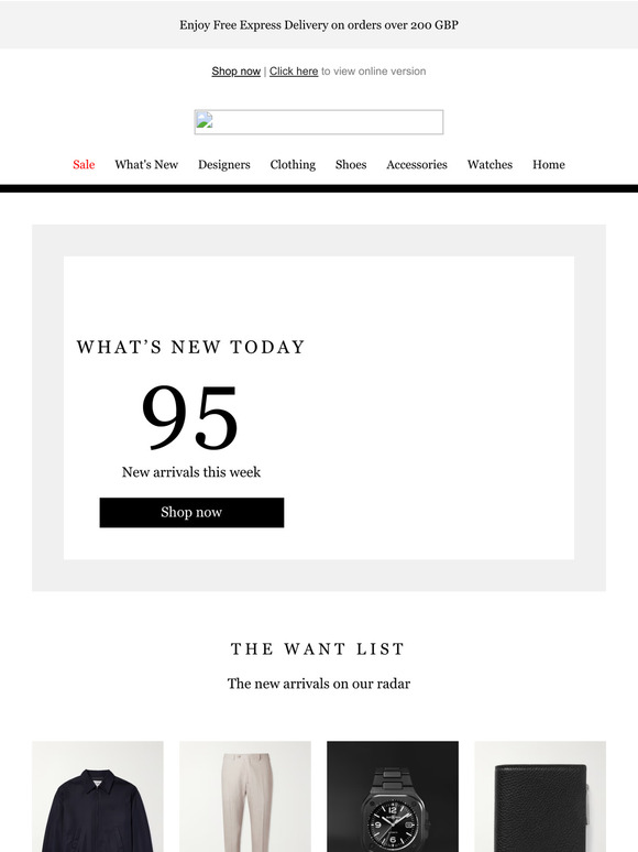 Mr Porter Email Newsletters Shop Sales, Discounts, and Coupon Codes