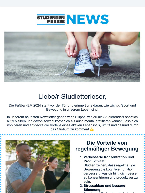 🏃‍♂️ Fit und fokussiert: So bleibst du sportlich im Studium!