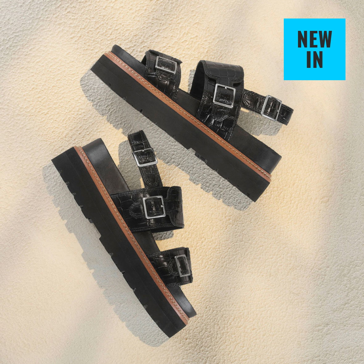 Image of womens sandal Orianna Glide in black interest links to product page