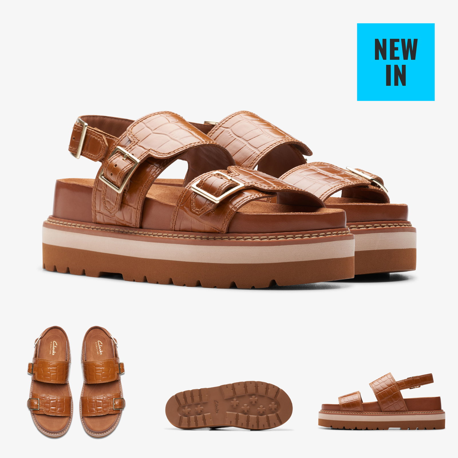 Images of womens sandal Orianna Glide in tan interest links to product page