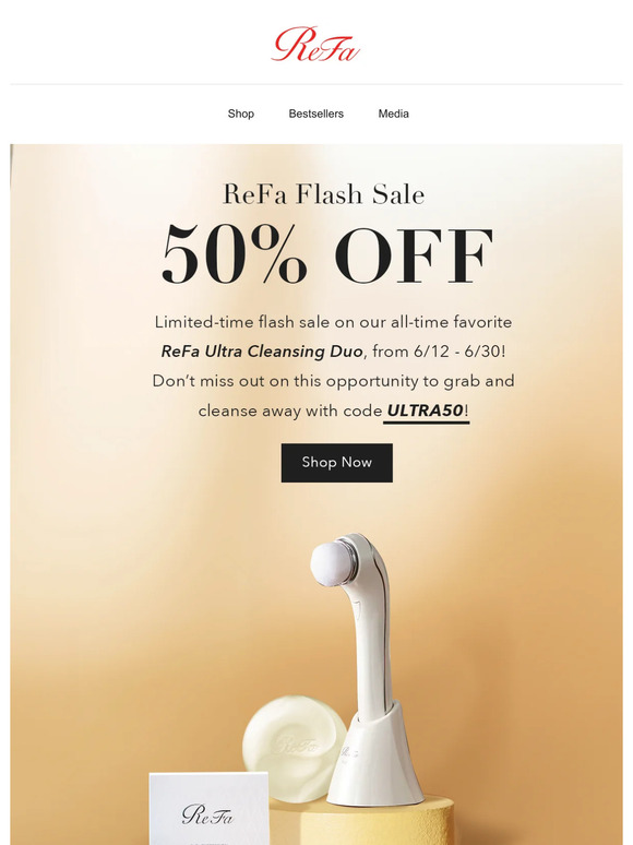 50% OFF ReFa Ultra Cleansing Duo! 🧖‍♀️✨