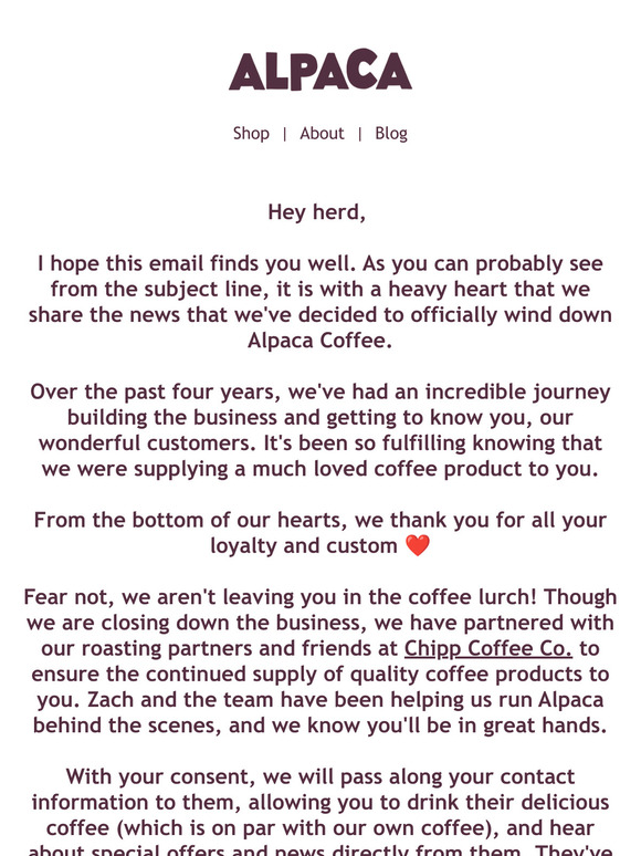 Alpaca is closing and GDPR opt-out 😢