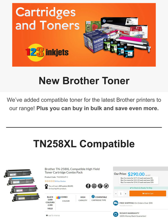 Compatible Brother Toner for latest Brother Printers Available
