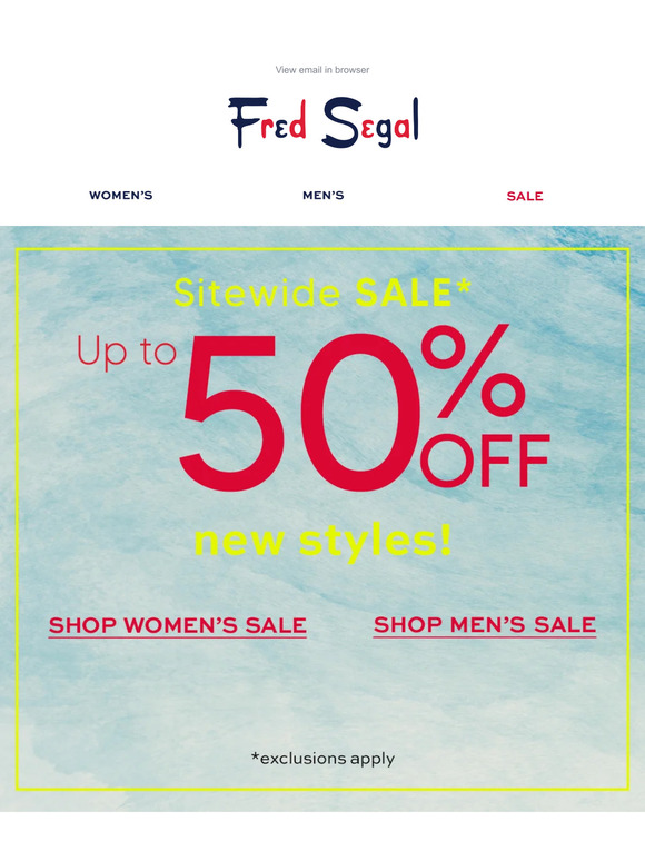 Sale Reminder! 50% off almost everything!