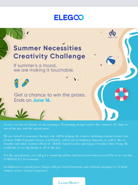 Meet The Jury & Special Prize🎁 - ELEGOO 3DP Summer Contest
