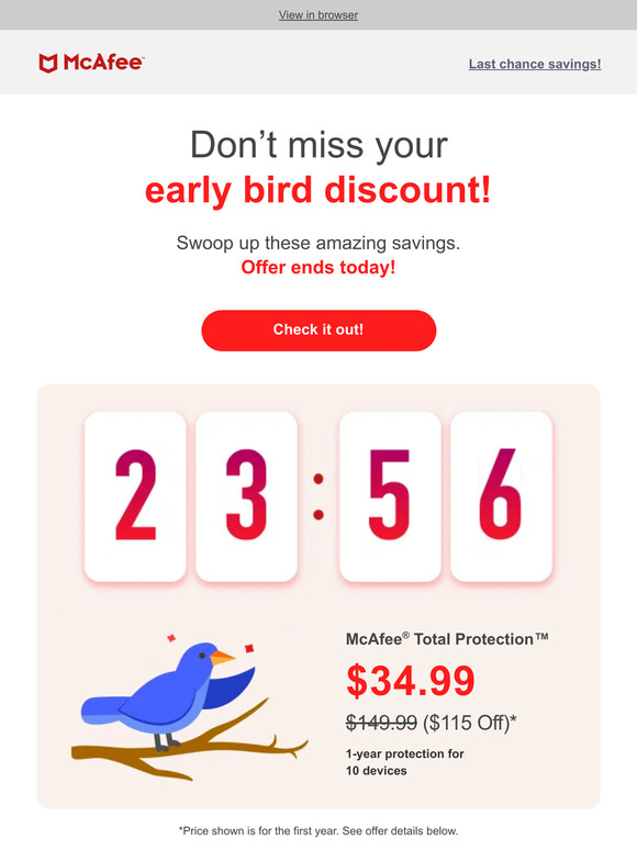 Clock’s ticking ⏲️– Your offer expires today!