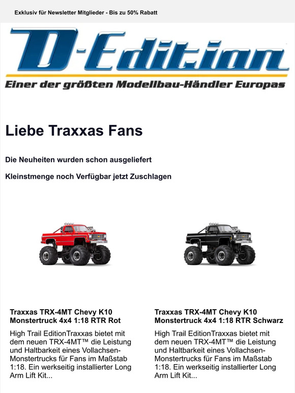 TRAXXAS Neuheit 📣 TRX-4MT 1:18 Monstertruck ⭐