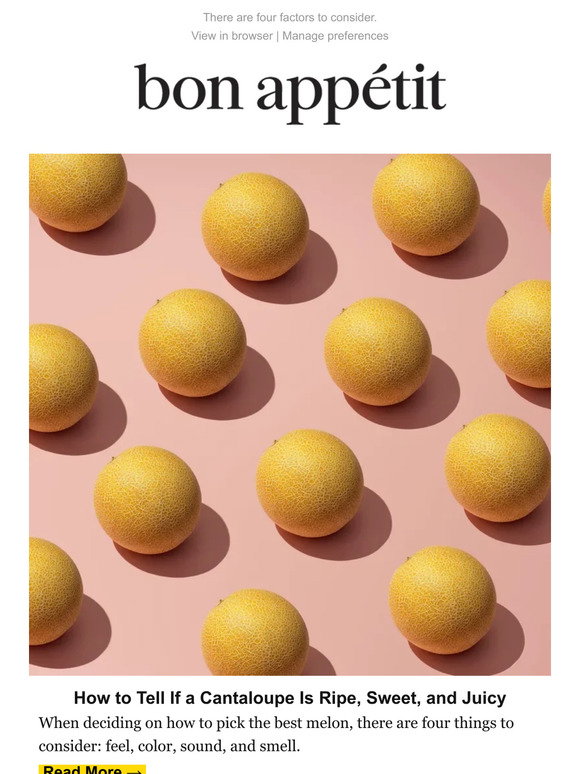 Bon Appétit: How to Tell If a Cantaloupe Is Ripe | Milled