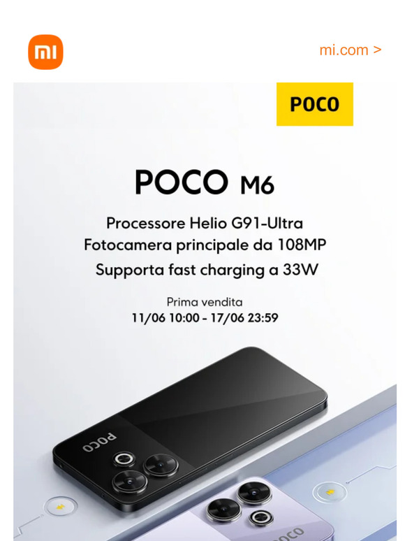 POCO M6 è in vendita ora!