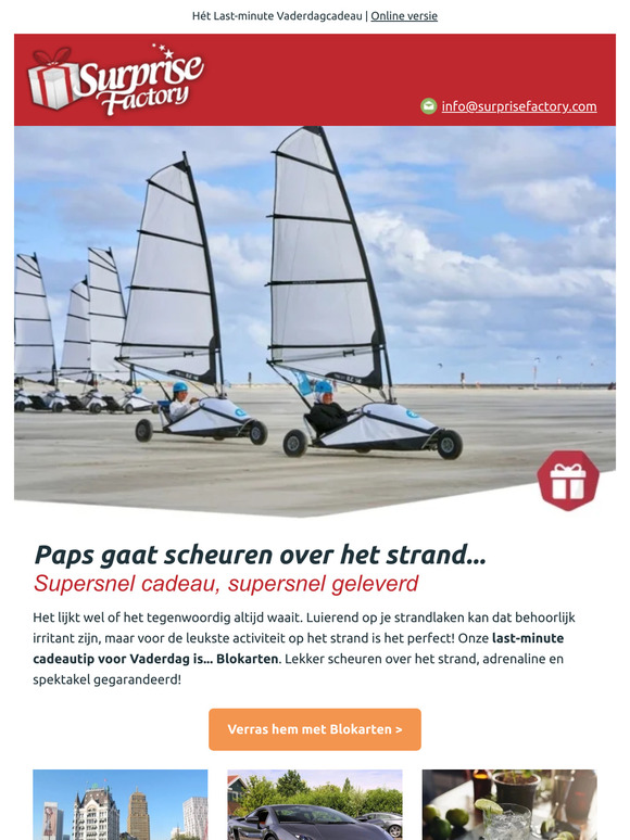 Paps gaat scheuren over het strand ⛱