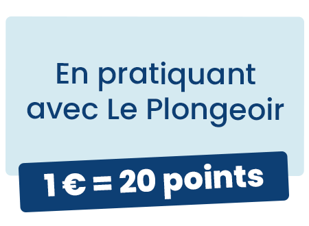 En pratiquant dans nos  cours : 1€ = 20 points
