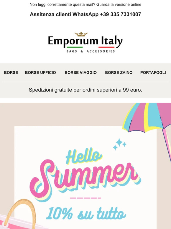 SUMMER SALES ☀️ -10% su tutto 👜