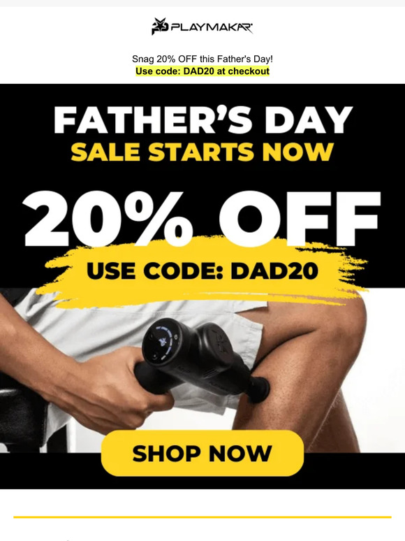 Get 💪 20% OFF This Father's Day