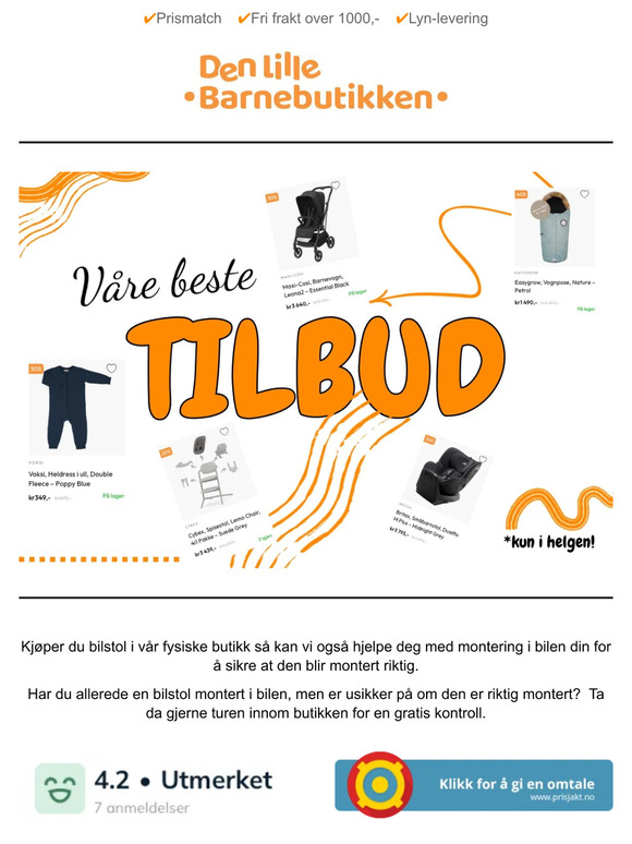 Se våre tilbud! Kun denne helgen🤩