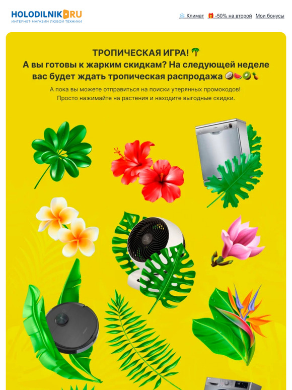 Вперед, на поиски утерянных промокодов 🌴