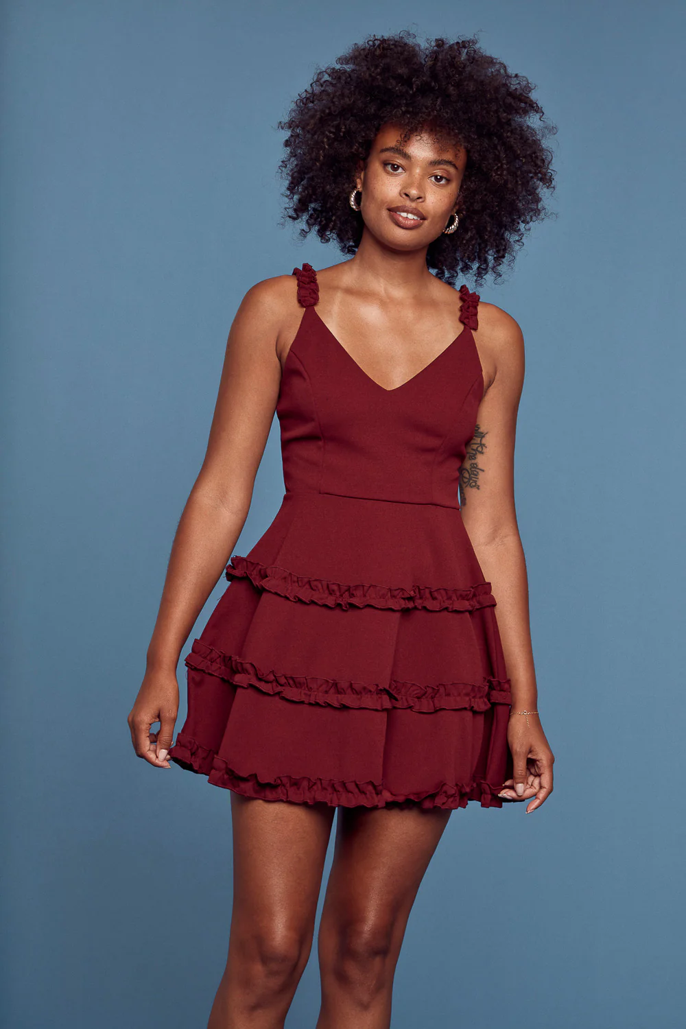 Image of Wine Skater Dress