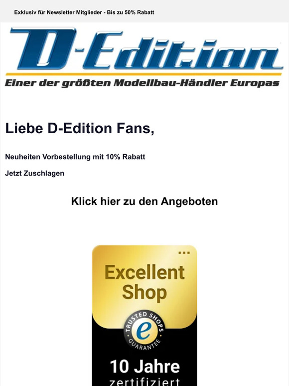 Neuheiten Arrma, E-flite, Proboat, ... 📣 Vorbestellung mit 10% Rabatt bei D-Edition 👍
