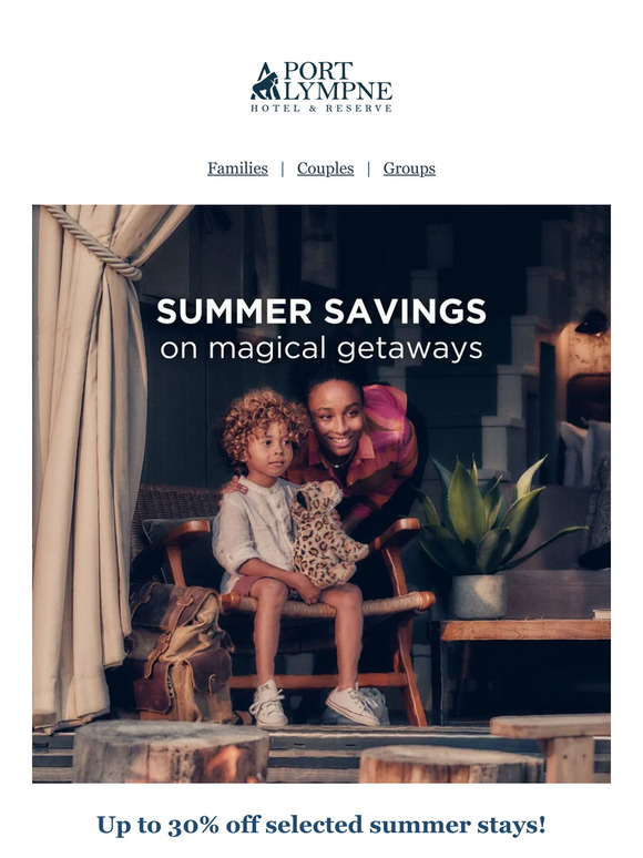 Supporter, save up to 30% on summer short breaks ☀️🏕️🦁🦒