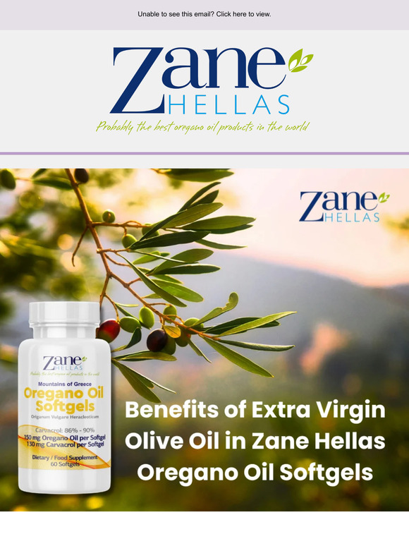 Zane Hellas Discover the Health Benefits of Extra Virgin Olive Oil in Zane Hellas's Oregano Oil