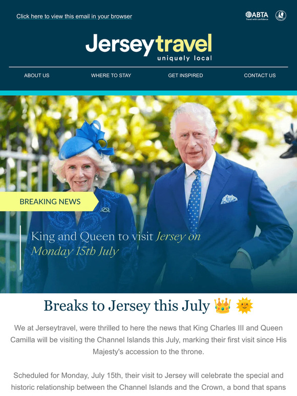 Plan your next adventure to coincide with a Royal Visit this July in Jersey!