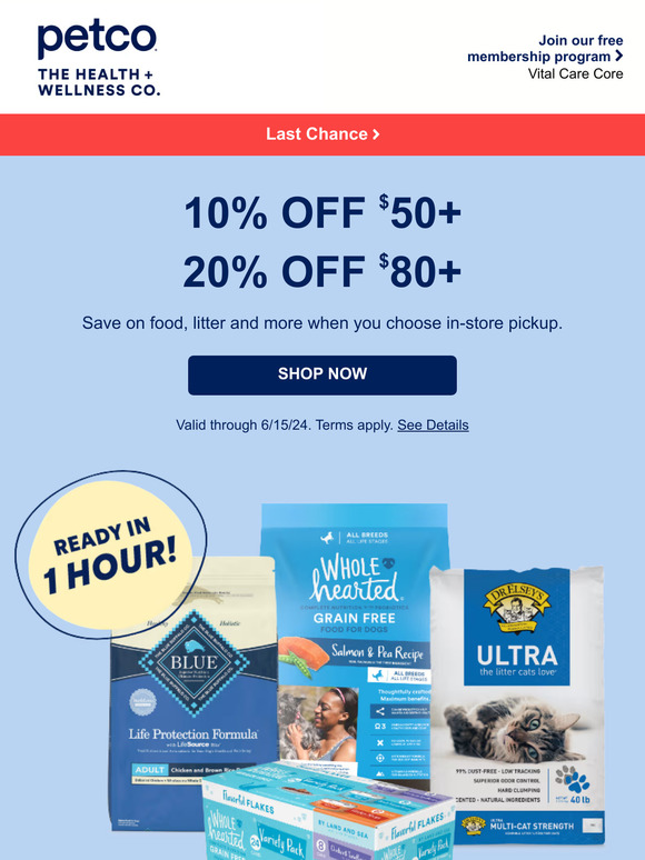 Petco Last Chance Up to 20 off Milled(00)