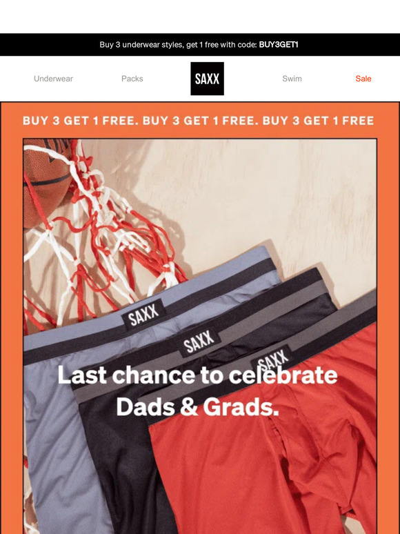 SAXX Underwear Email Newsletters Shop Sales, Discounts, and Coupon Codes