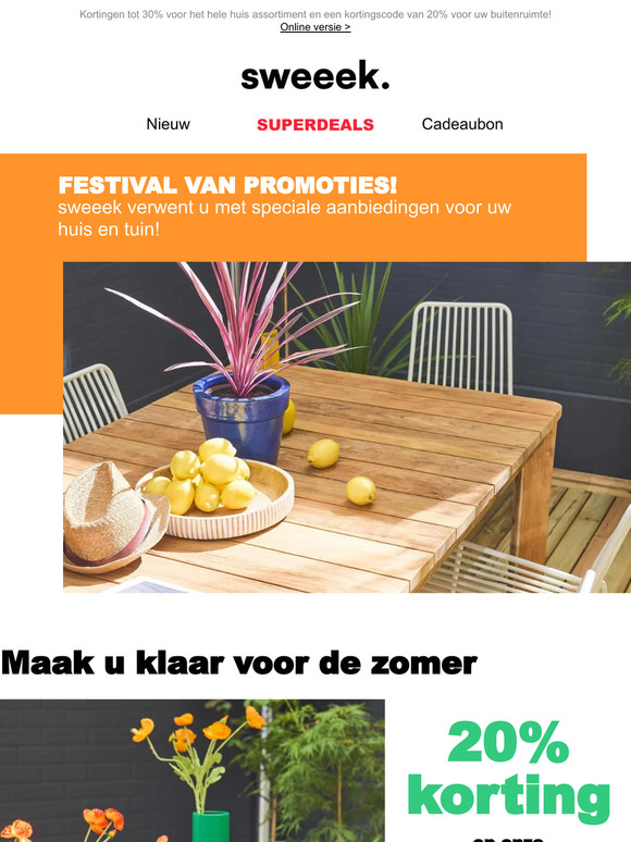 Let op! Krankzinnige huis en tuin promoties 🚨