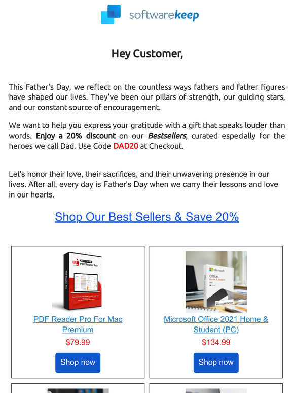 Dad's Day Delight - Save on Microsoft!