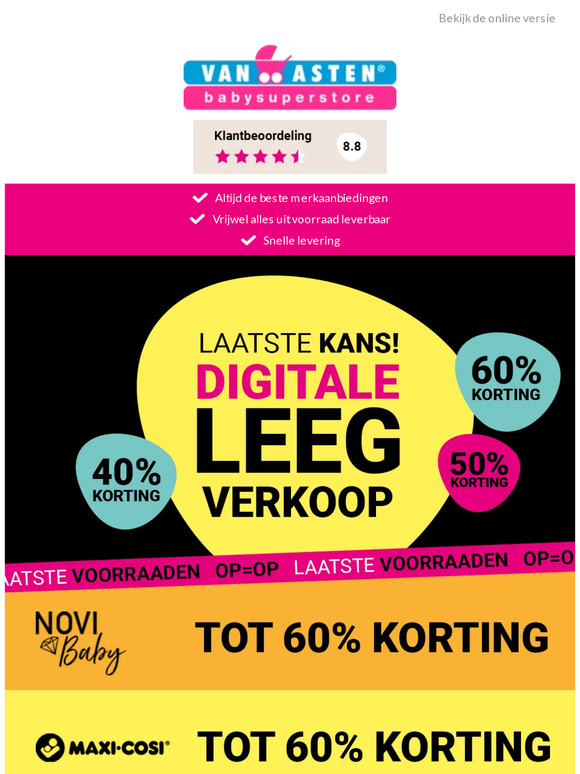 Laatste Kans - Digitale Leeverkoop tot 70% korting