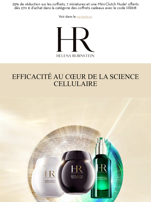 25% de réduction, 7 icônes format voyage et une Mini-Clutch Nude en cadeau
