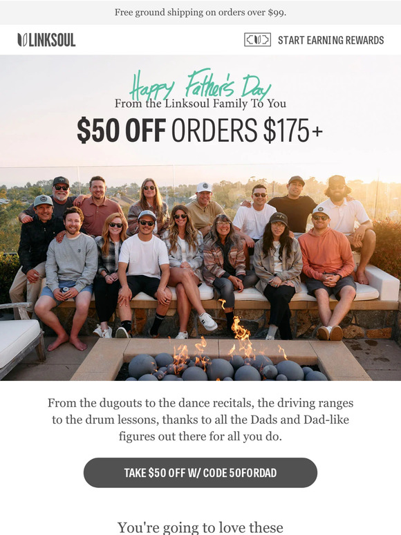 Here's [$50 off] to you Dad!