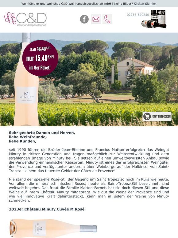 2023er Minuty Rose Cuvee M ab 15,49€