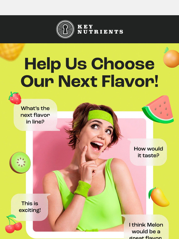 Our next electrolyte powder flavor? 🤔 You decide! 🤩