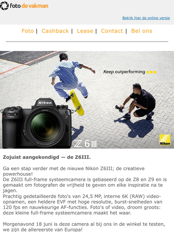 Primeur! De Nikon Z6 III als allereerste bij ons te bekijken!