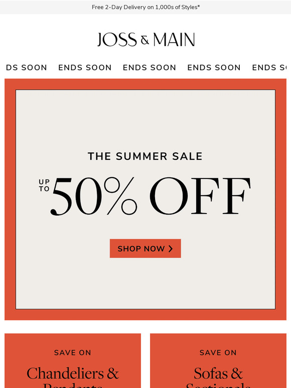 Joss & Main Email Newsletters Shop Sales, Discounts, and Coupon Codes