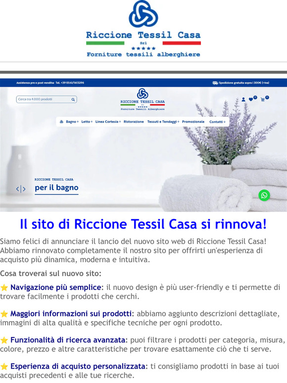 ✨Il sito Riccione Tessil Casa si rinnova!!✨