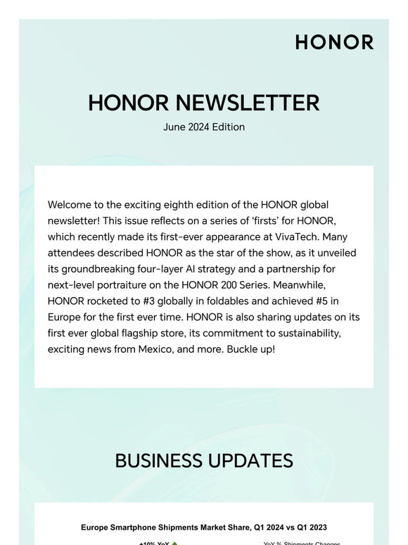 HONOR Newsletter- June 2024 Edition