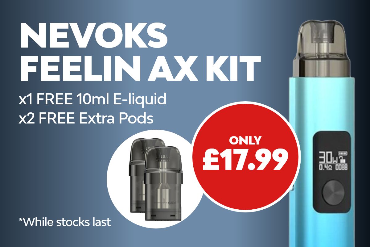 Nevoks Feelin AX Kit with FREE pods & e-liquid only £17.99