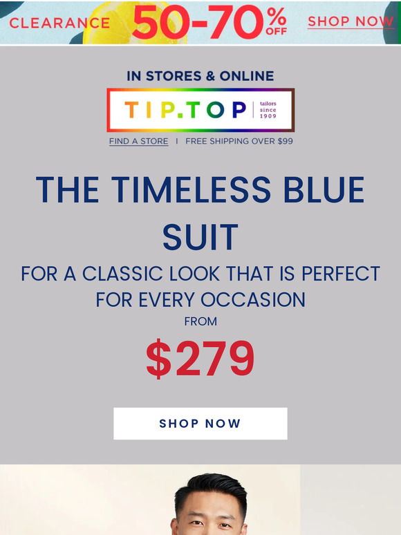 Tip Top Tailors Up To 190 Off Designer Suits! Milled