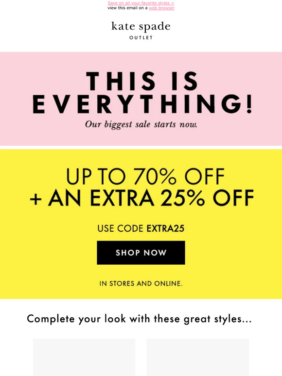 Kate Spade New York Email Newsletters Shop Sales, Discounts, and