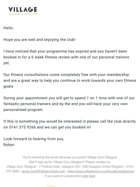 Fitness Consultation