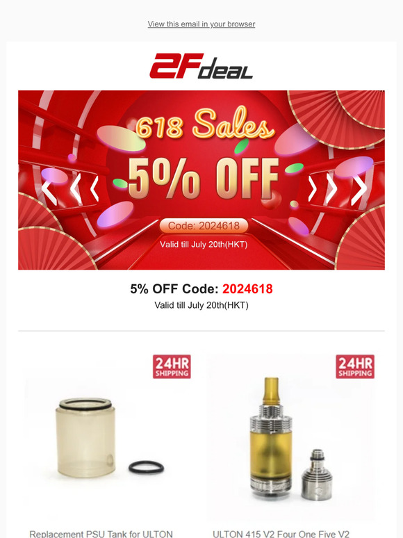 2Fdeal: 5% Code And New Arrivals!