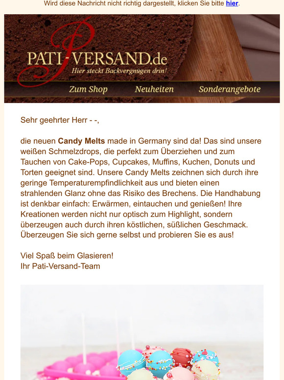Glänzender Überzug für Ihr Gebäck: Entdecken Sie unsere Candy Melts!