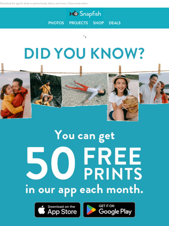 Snapfish 😎 Slide into summer with 50 FREE prints! Milled