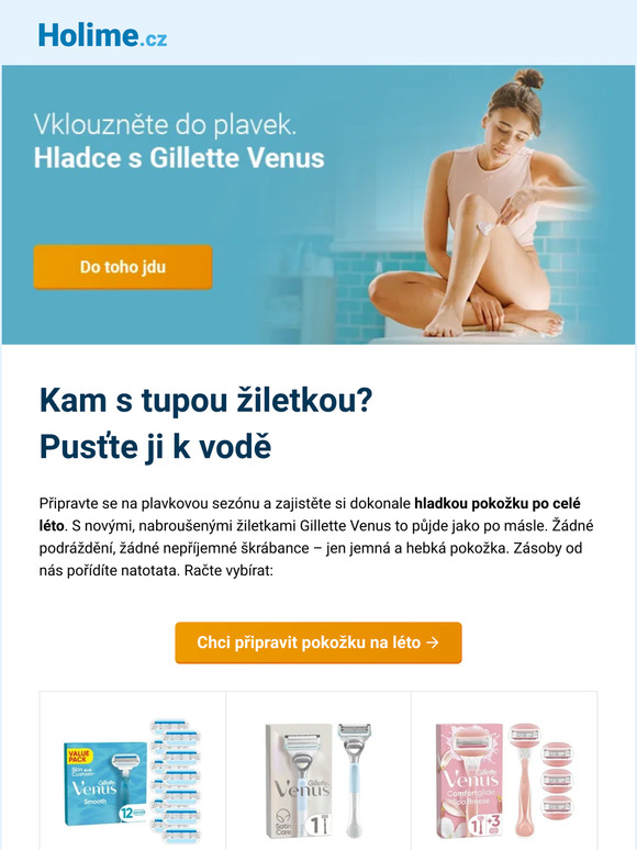 Přivítejte léto s hladkostí. 🦋🌸 Zásoby Gillette teď pořídíte natotata →