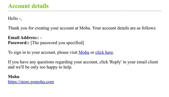 Thanks for Registering at Mohu